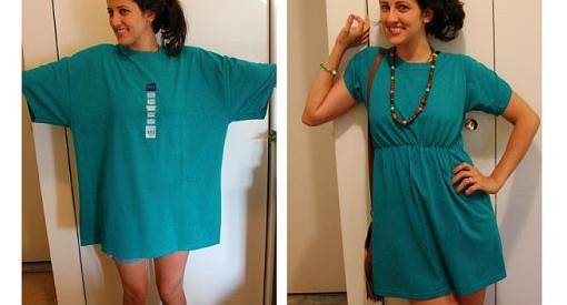 upcycled T-shirt ideas easy diy dress decorate
