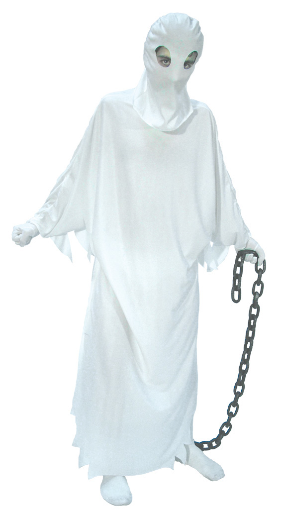 scary ghost halloween costumes upcycled old bed sheets metal chain idea