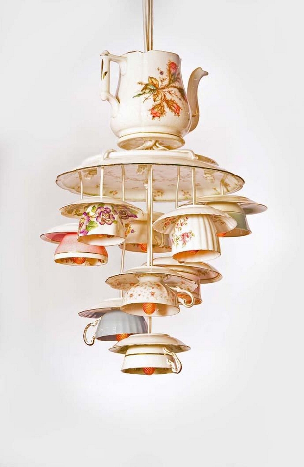 reuse teacups creative porcelain teaware lamp ideas
