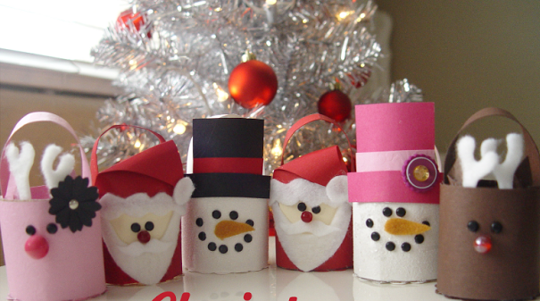 christmas crafts for kids recycle old toilet paper roll tree ornaments decoration ideas