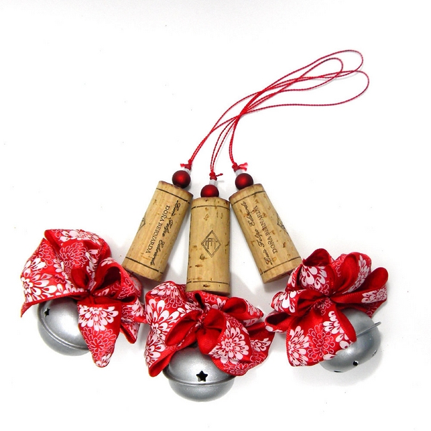 diy christmas tree ornaments corks crafts with ribbons for adults decor ideas