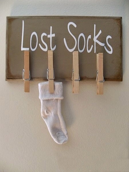 lost socks wall diy clothespin crafts holder indoor decor organiser