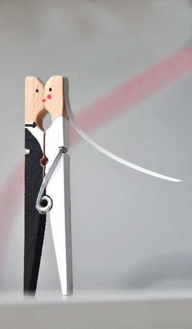 newlywed clothespin crafts repurposed idea for wedding gift