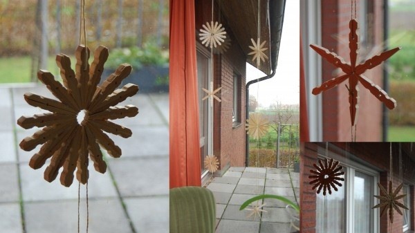 outdoor christmas clothespin cheap decoration creative upcycling ideas
