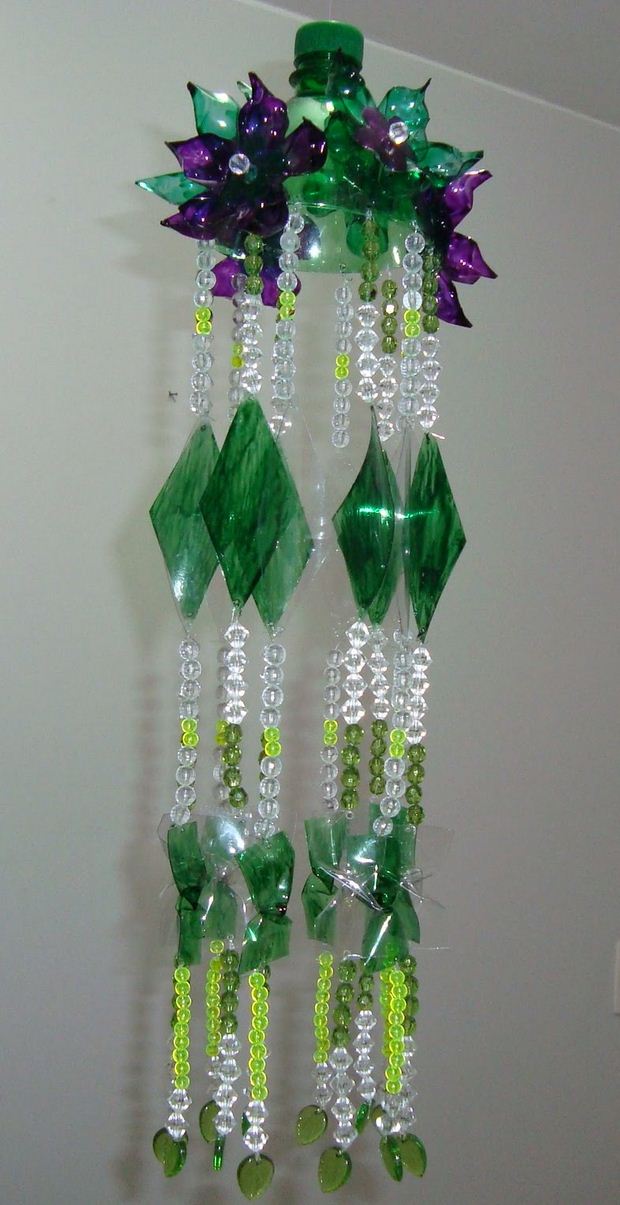 recycling plastic bottles into diy wind chime decorating ideas