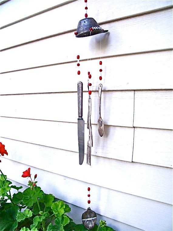 wind chime crafts from old knife fork spoon creative garden decoration ideas