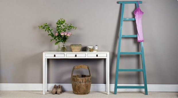 reused upcycled ladder shelves as home art bedroom decoration repurposing ideas