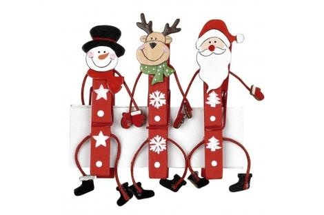 christmas ornaments with clothespins decorated snowman deer diy easy idea