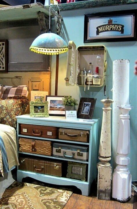 reuse old suitcases - 17 furniture ideas for home decoration
