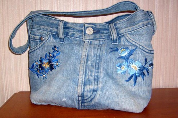 reuse old jeans women purse diy upcycling project