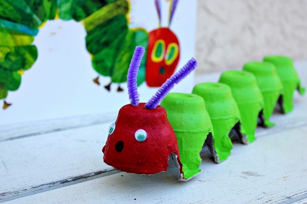easter egg carton craft ideas reuse kids caterpillar