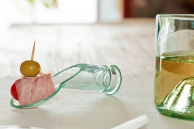 reuse glass bottle diy neck kitchen breakfast spoon ideas