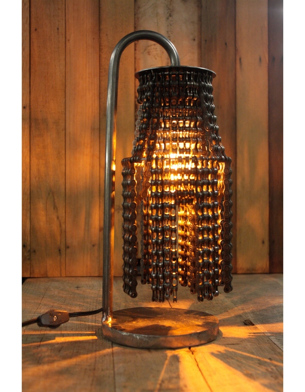 bicycle chain bedside creative diy upcycled lamp
