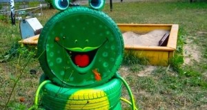 creative-diy-tire-frog-playground-kid-idea-green-colour-toud-garden-smile-project-1