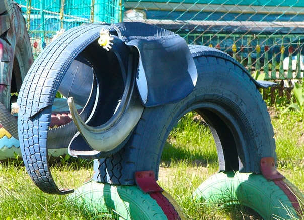 Tire recycling ideas diy elephant upcycled idea repurposing old tire creative playground kids equipment
