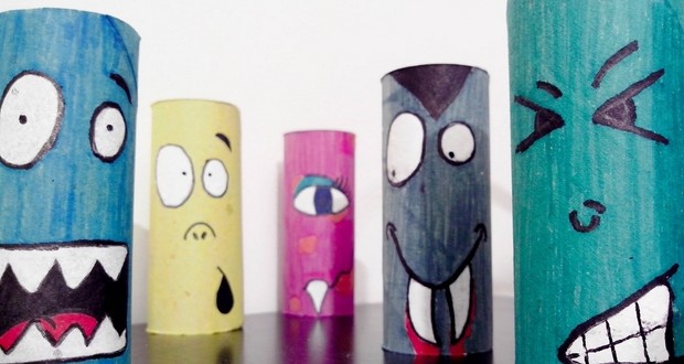 halloween-crafts-for-kids-upcycled-colorful-toilet-paper-rolls-home-decoration-ideas