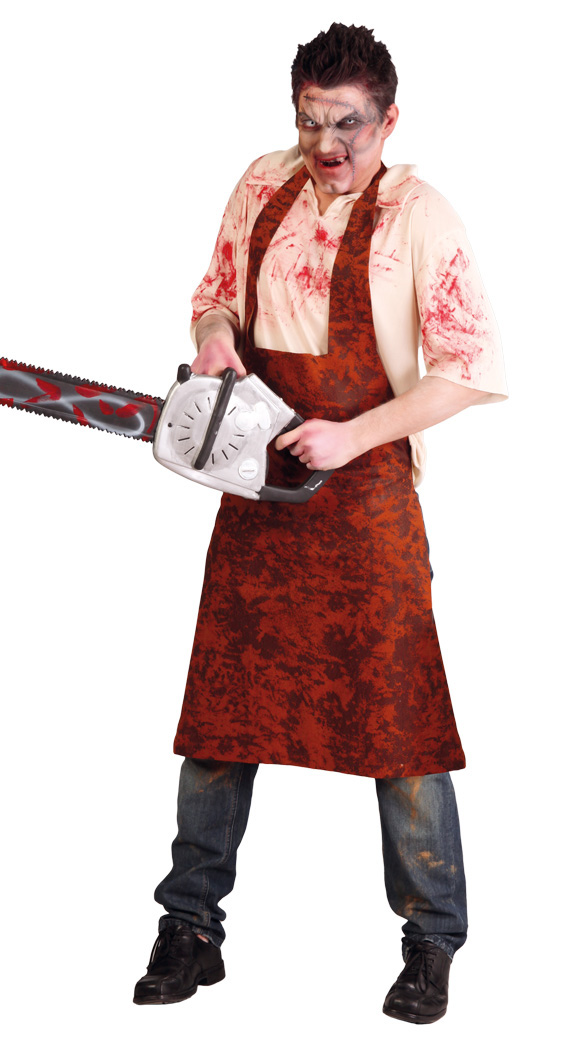scary halloween costumes chainsaw upcycled clothes diy halloween spirit ideas