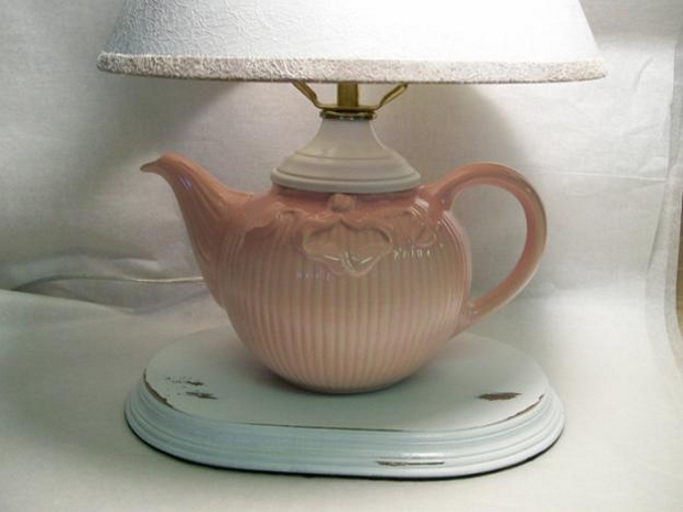 reuse ceramic teapots table lamp indoor decoration ideas