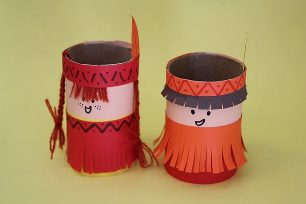 thanksgiving crafts ideas diy indians toilet paper rolls decoration ideas