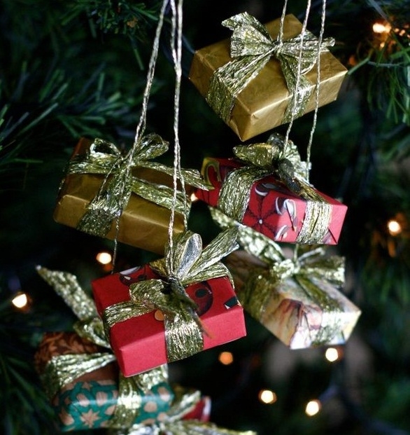 diy crafts for christmas tree ornaments empty matchboxeswith ribbons ideas for decoration