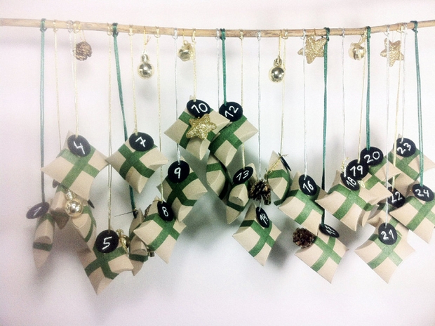 easy toilet paper roll christmas calendar diy decorating ideas