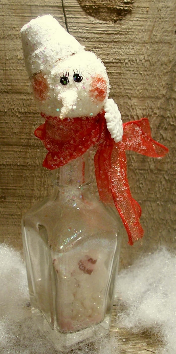 handmade christmas crafts cute snowman bottle crafts with ribbon homemade decoration