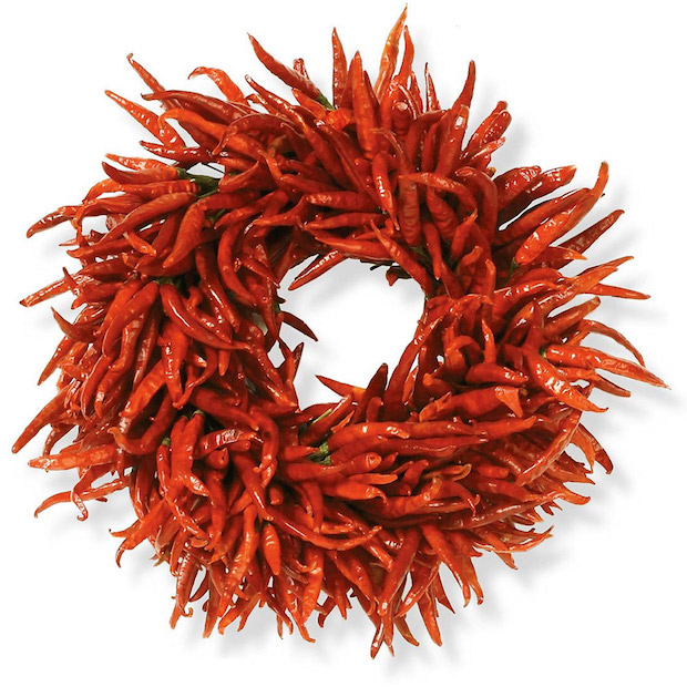 unique christmas dried chilli wreath christmas door decoration idea