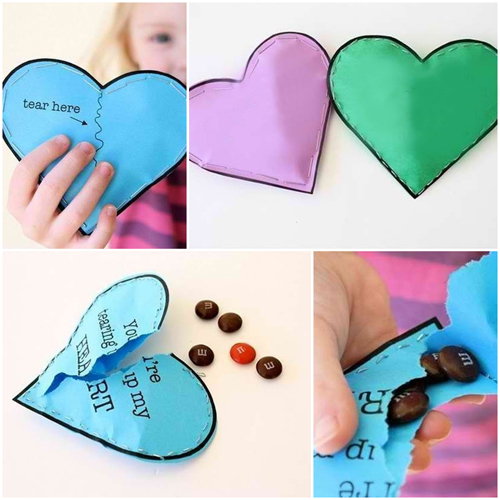 cheap valentines day gift cards for her candies hidden inside
