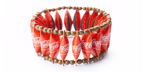 diy bracelet made from reused coca cola caps creative gift for her for valentines day