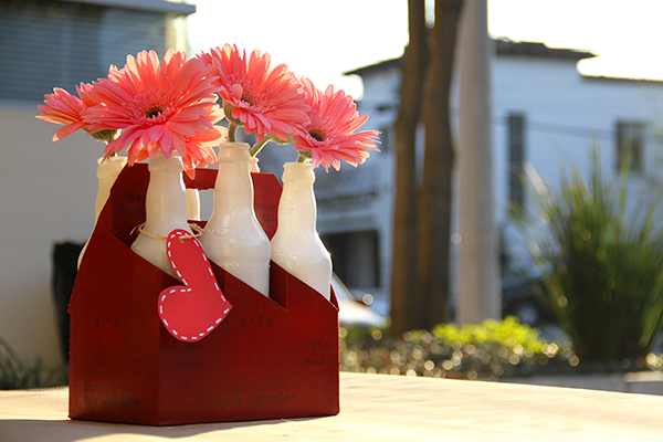 diy valentines day gift creative old glass bottles vases paper handmade heart
