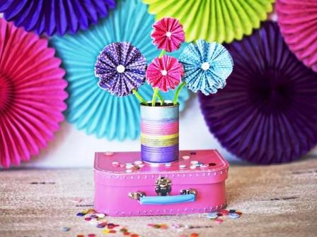 valentines day baking cup flowers easy tin can diy craft decorating ideas