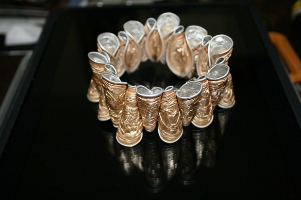 upcycling nespresso capsules handmade bracelets reusing ideas