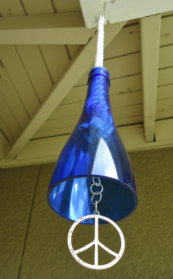 art wind chime crafts made of wine bottle with bottom cut off amazing decorating ideas