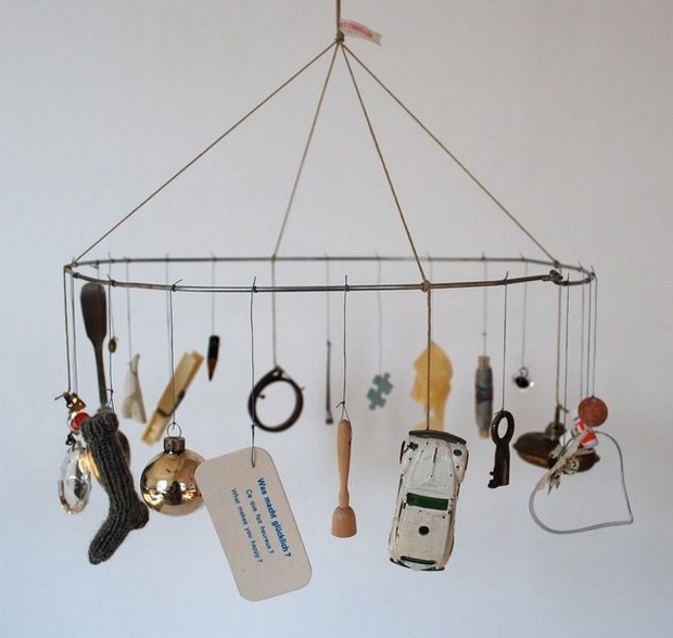 repurposed old unused toy keys pencils clohespins key rings into wind chime crafts ideas