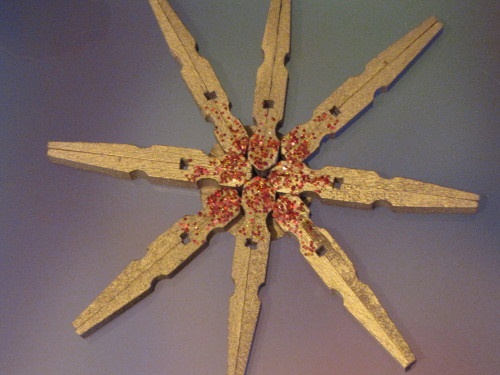christmas ornaments clothespins handmade star tree decoration