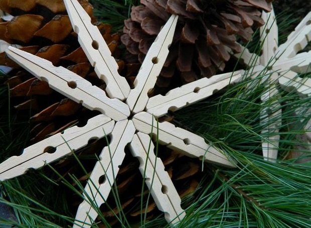 christmas ornaments diy white clothespins star tree decorating ideas
