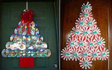 recycled christmas tree cds decoration plastic cups creative ideas