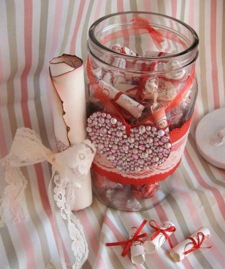 valentines day gift for him glass jar reasons i love you messages pearl heart decorated