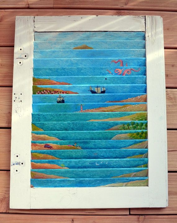 recycling old wooden doors window frame art painting upcycled diy craft