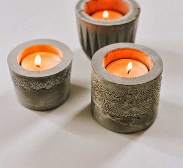 concrete repurposed projects diy candle holders creative centerpieces