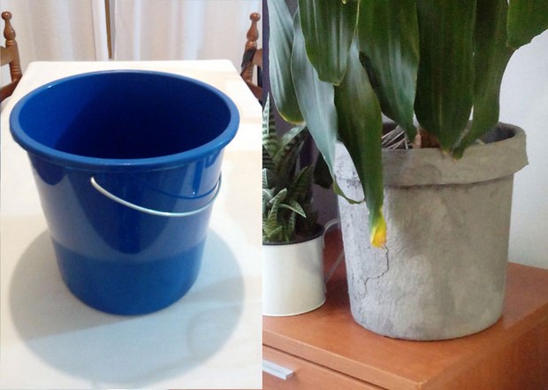 concrete projects diy flower pot upcycled idea