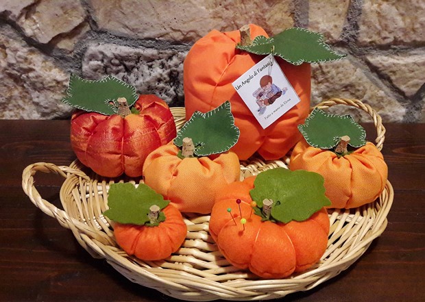 stuffed fabric pumpkin crafts diy orange basket