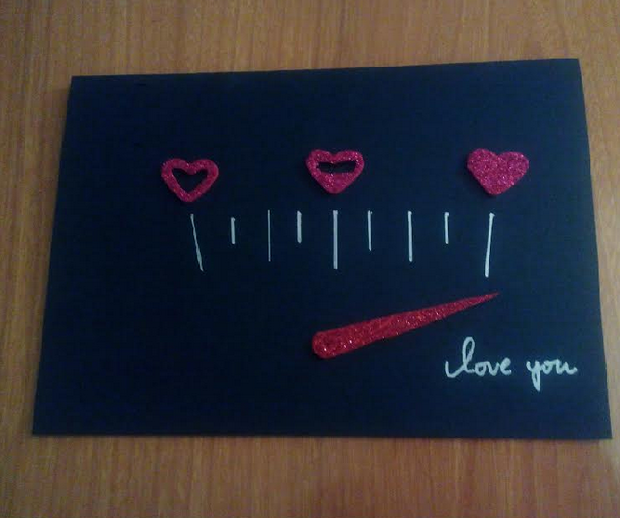 valentine craft easy diy love hearts black paper