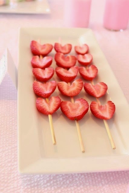 valentine crafts half cut strawberry heart shaped tasty idea