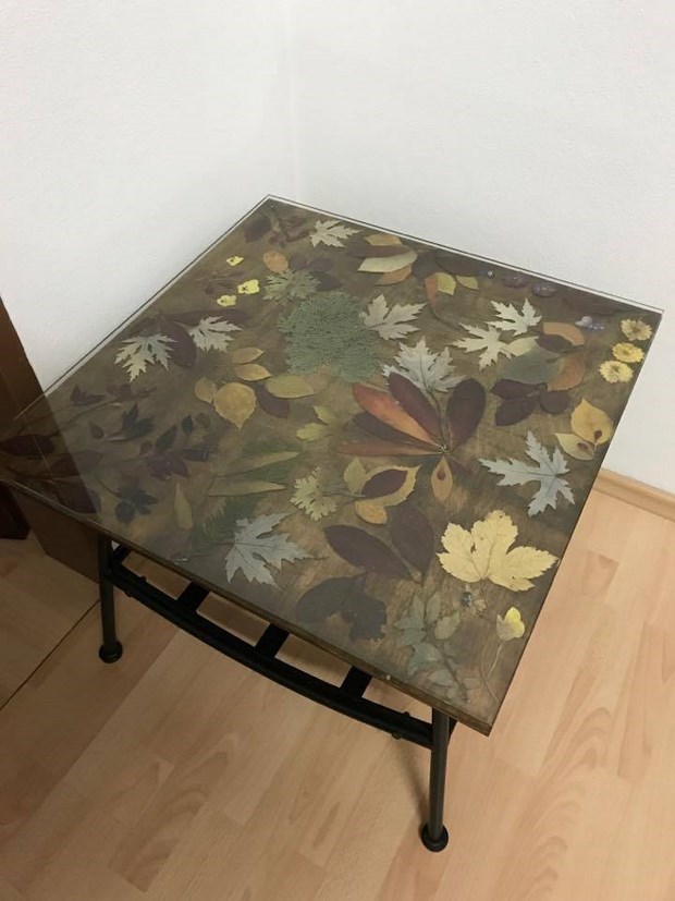 autumn coffee table how to preserve flowers and leaves