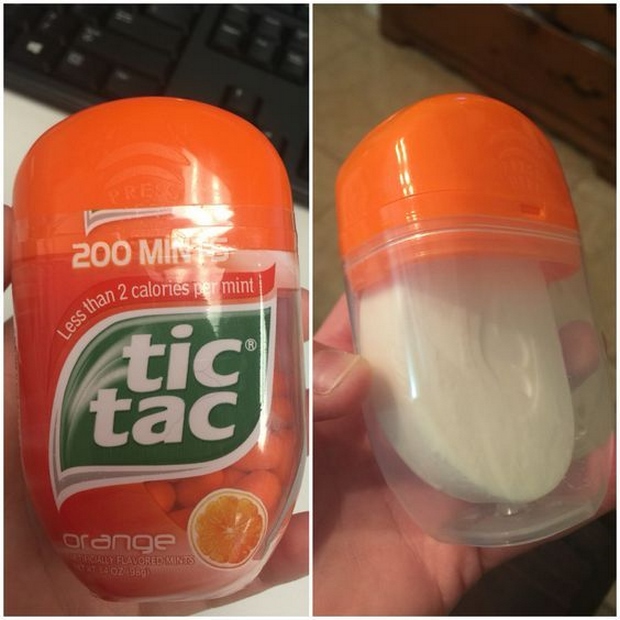 uses for large tic tac containers for traveling soap
